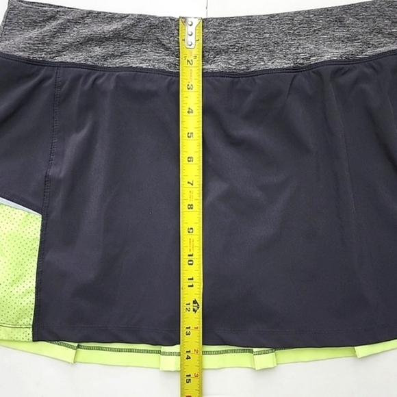 Champion G9 Duo Dry Max Black Grey Lime Athletic Skirt Skort Pleats Stretch XL - Picture 14 of 14